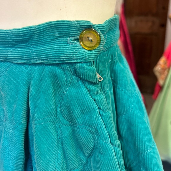 Mid Century Quilted Corduroy Skirt - Picture 6 of 14